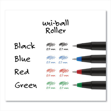 uni-ball® Roller Ball Pen, Stick, Micro 0.5 Mm, Blue Ink, Black Barrel, 72-pack freeshipping - TVN Wholesale